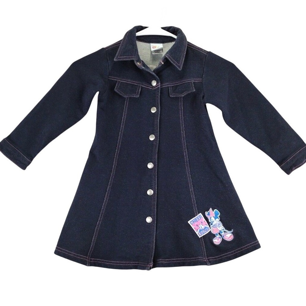 Disney Kids Minnie Mouse Cheerleader Denim Dress Size 4T
